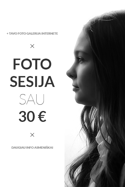 Asmenine fotosesija kaina